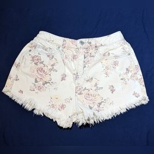 Mossimo Supply CO High Rise Pale Floral Rose Shorts
